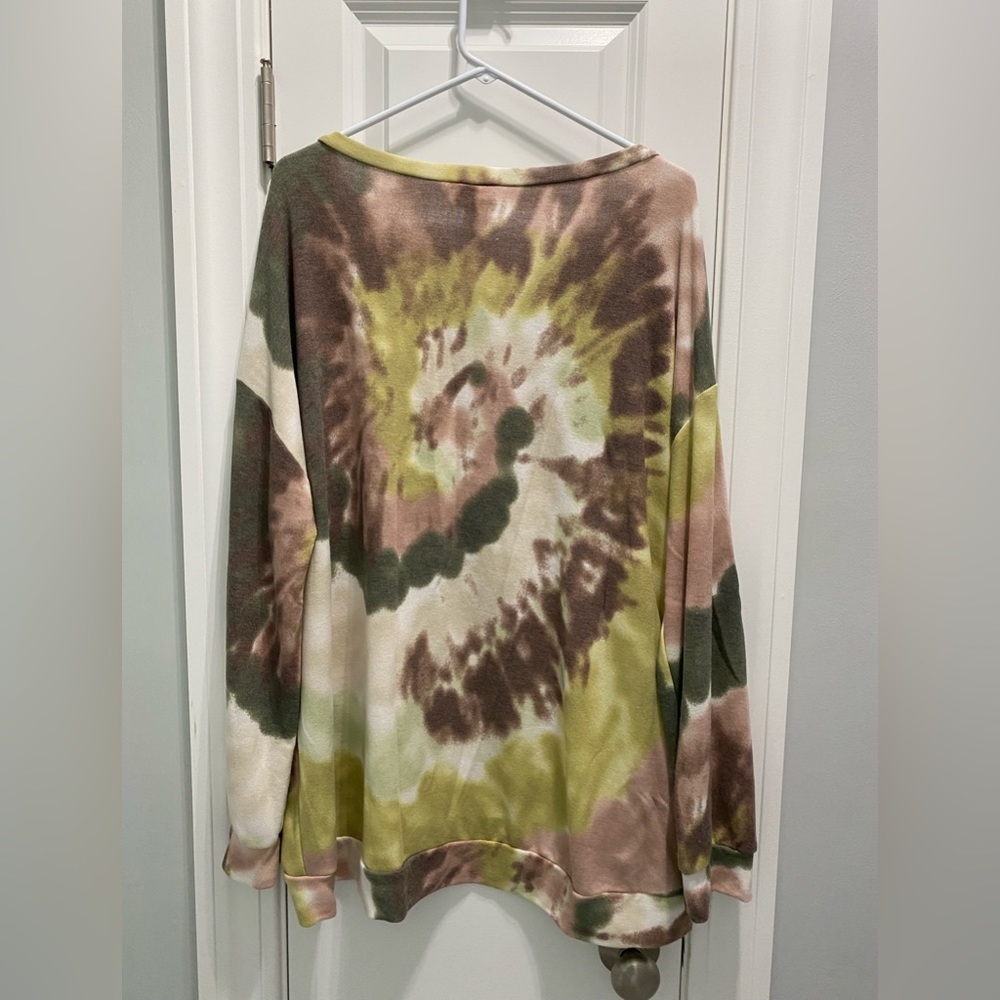 BIBI oversized tie dye fleece tunic - Picture 2 of 4